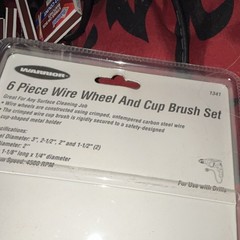 Warrior 1341 6-Piece Crimped Carbon Steel Wire Wheel & Cup Brush Set
