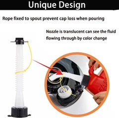 Gas Can Spout Replacement Old Style Flexible Pour Nozzle with Gaskets Vent Ca…