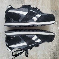 Reebok Harman Womens Work Shoes Sz 7.5 W Black Suede Composite Toe Sneakers