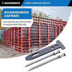 Sandbaggy Long Wedge Bolts For Concrete Forms – Standard Steel/Plywood Forms