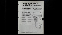 OMC Evinrude Johnson Parts Catalog 20 25 30 Tiller Electric Start 1988