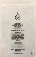 25 9×12 Biodegradable Self Seal Suffocation Warning Clear Poly Bags 1.5 mil