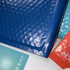 25 eBay Branded Shipping Supplies STARTER KIT Red Tape Postcard Bag FUN COLORS