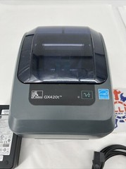 Zebra GX420t 200 DPI Thermal Shipping Label Printer w/ Power Supply (Tested)