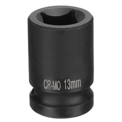 4 Point Square Socket 1/2″ Drive 13mm Metric CR-MO Square Impact Wheel Socket