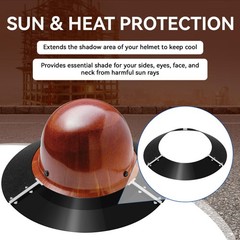 Hard Hat Sun Shade Compatible with AFP Full Brim Hard Hats, Hardhat Sun Shield