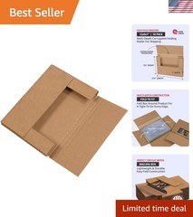 Bulk Pack of 50 Easy-Fold 12 1/8″ x 9 1/8″ Mailers – Recyclable & Reliable