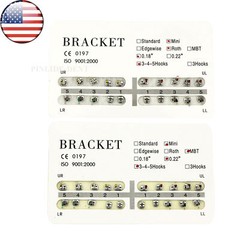 US Dental Orthodontic MIM Metal Brackets Mini Roth MBT 018 022 Slot 3 4 5 Hooks