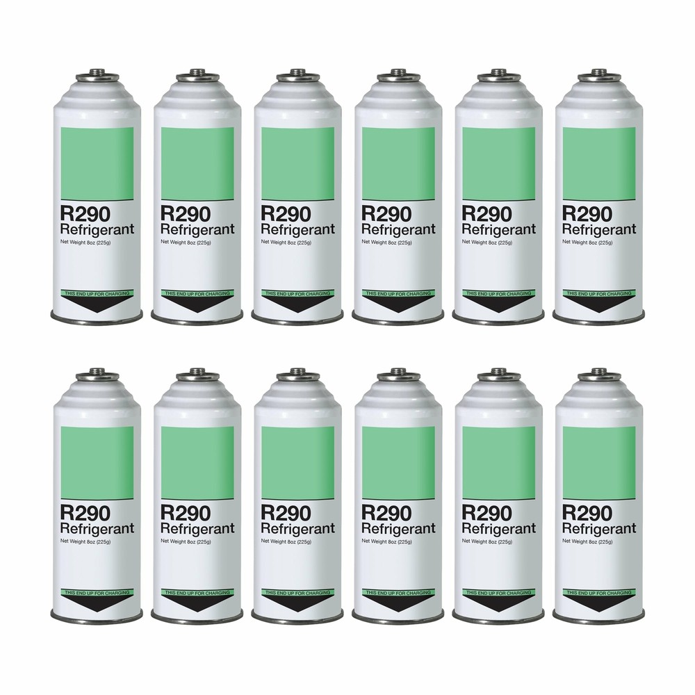 Refrigerant R290 – 12 Pack – Piercing Top Can (Inverted Charging)