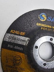 Qty 5 SATC 4 1/2″ x 0.24″ x 7/8″ Abrasive Grinding Wheel A24R-BF 13300 Max RPM