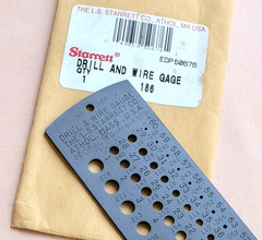 STARRETT No.186 Drill & Steel Wire Gage With “Black Matte Finish”. USA Made 🇺🇸