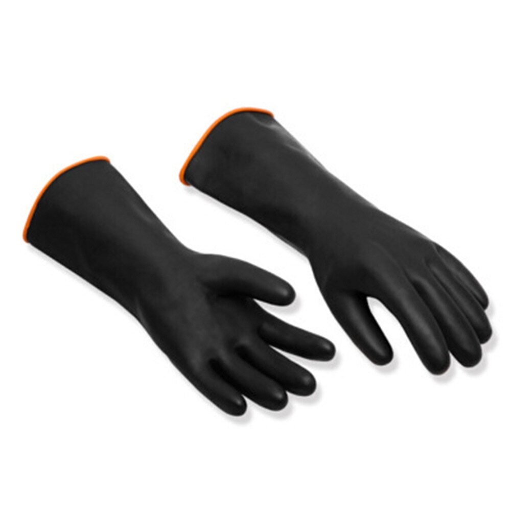 Black Rubber Acid Alkali Resistant Chemical Industry Labor Protective Glove