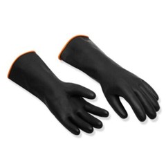 Black Rubber Acid Alkali Resistant Chemical Industry Labor Protective Glove