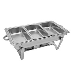 9QT Catering Chafing Dish Food Warmer buffet set 316 Stainless Steel w/3 pan