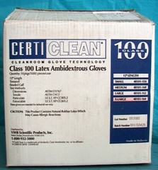 CERTICLEAN CLASS 100 LATEX AMBIDEXTROUS GLOVES 12″ X-LARGE 40104-164 1000/CASE