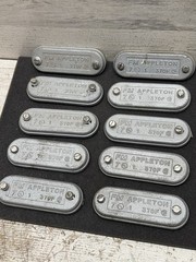 Lot of 10 Appleton O-Z Gedney 370F 1” Conduit Body Covers FM7 Form 7 New