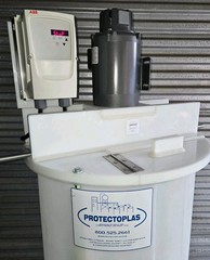 Protectoplas Mixing Tank Model MT-55-23 w/Control, Motor, Impellor, & Stand 115V