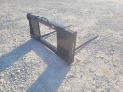 PROWorks Dual Hay Bale Spear Fork Attachment Fits Skid Steer Quick Attach