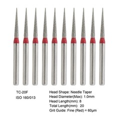 Dental Burs Diamond FG High Speed Round End Taper Ball Football Cylinder Coarse