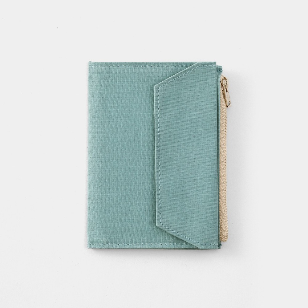 Traveler’s Company Passport Size Paper Cloth Zipper Case Sky Japan Made