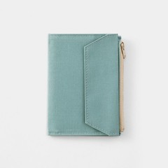 Traveler’s Company Passport Size Paper Cloth Zipper Case Sky Japan Made