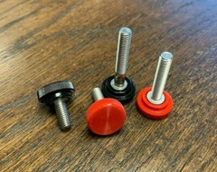 M5 Thumb Screws in Stainless Steel DIN 912 Metric, Knurled Red, Yellow, or Black
