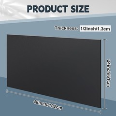 HDPE Plastic Sheet 1/2 X 24 48 Black Flexible Polyethylene Sasylvia High Density