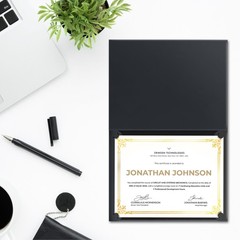 50 Sheets Certificate Paper for Printing,Gold Foil Metallic Border,8.5×11 inc…