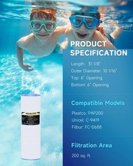 AQUALTRA Pool Filter CC200 C-9419 PAP200 R173217 FC-0688 200 sq ft 2 Pack