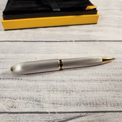 Cross Peerless 125 Ballpoint Pen Medalist Platinum Plate Gold Trim Swarovski