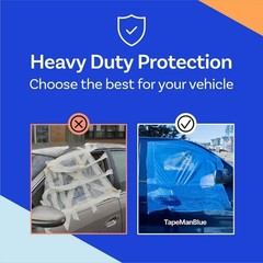 Crash/Collision Wrap, 36 Inch X 200 Feet, Blue Collision Wrap for Damaged Vehicl