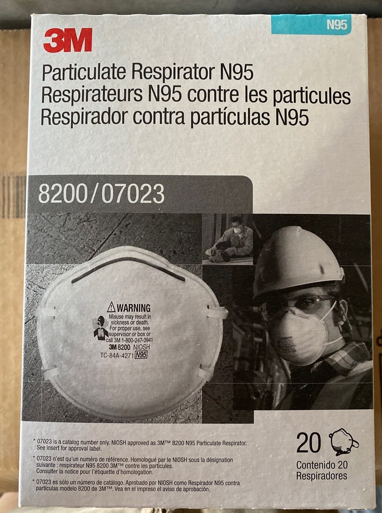 3M 8200 N95 Particulate Respirator Mask (20 Count)