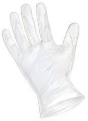 SemperMed GSPE504 Foodservice Grade Polyethylene Gloves, Clear, Large, 500/Box