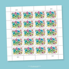 United States Postal Service Celebration Blooms Sheet Of 20 Forever Postage