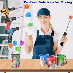 4+4 Pcs Resin Mixer Paddles for Resin Drill Epoxy Mixer Attachment Paint Stirrer