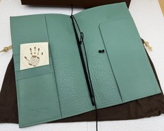 Gillio Firenze Giramondo Regular Epoca Aqua Leather TN Cover Box Bag 275/02-810