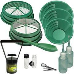 Sluice Monkey 12 pc Prospecting-Mining-Panning Kit 1/4 & 1/2- Classifiers 3 Gol