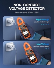 Clamp Meter Multimeter 6000 Counts TRMS Electrical Tester for AC/DC Current/V…