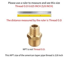 Brass Bushing Nipple Reducing Nipple Reducer Adapter 1/4 Inch NPT x 3/8 Inch …