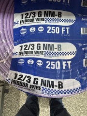 ENCORE WIRE 12/3 W/ G 250ft NM-B SUPERSLICK ELITE INDOOR WIRE NEW (ROMEX EQUAL)