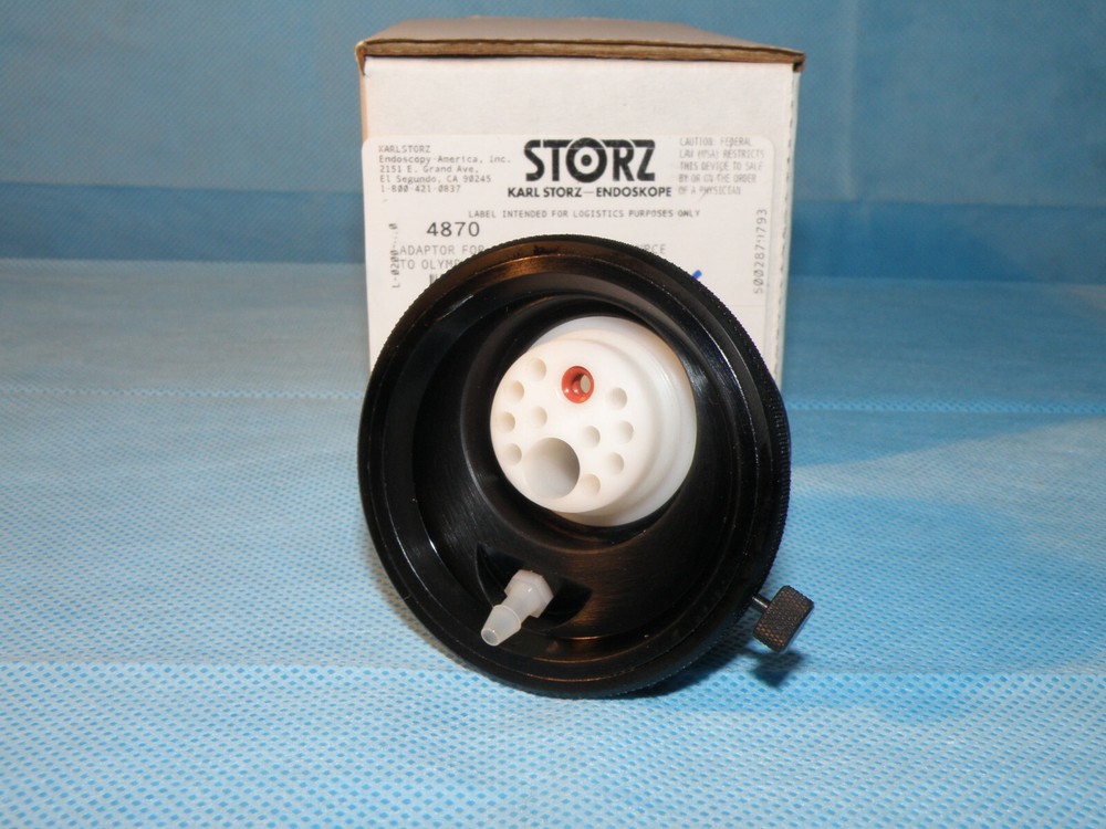 STORZ 487O Light Source adapter for Olympus fiber light cables, NEW