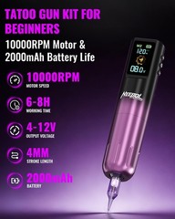 Neebol Wireless Tattoo Gun Kit with Color Screen, Cordless L, Purple