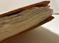 Handmade Brown Faux Leather – Sketchbook Blank Journal Book – 8 in. x 5.8 in