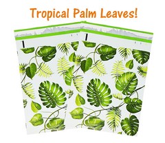 10×13 inch Tropical Palm Leaves Poly Mailers, USPS, FEDEX, Shipping Mailing Bags