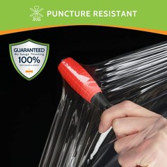 18″ x 1000′ x 100 Cast Hand Stretch Film Gauge Clear Plastic Wrap 8 Rolls
