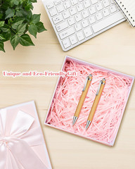 200Pcs Bamboo Pens Bulk Wooden Bamboo Pens Engraving Wooden Ballpoint Pen Custom