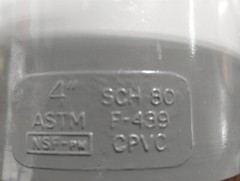 SPEARS 801-040C GF 4″ T TEE SCH80 CPVC SCH 80 ASTM NSF-PW F-439 Socket SLIP NEW!