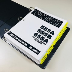 Ford 555A 555B 655A Tractor Loader Backhoe Service Repair Manual In Shop Binder