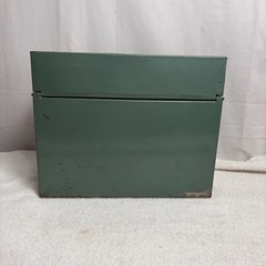 Vintage Porta File Box Metal File Storage Home Office Organizer Key Under Label!