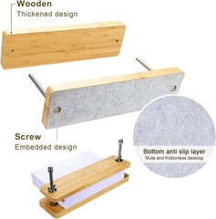 MINBOO Bamboo Book Press – Portable Handmade Binding Tool with Anti-Slip Mat